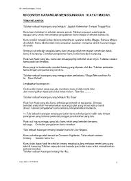60 Contoh Karangan 10 Ayat