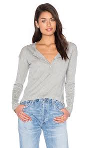 Rag Bone Slacker Henley Tee In Heather Grey Revolve
