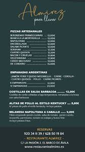 This municipality is located on an altitude of 1004 msnm. Restaurante Almirez Startseite Barco De Avila Castilla Y Leon Spain Speisekarte Preise Restaurant Bewertungen Facebook