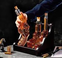 Amazon.com | CRAFTGEN 3 Gun Whiskey Decanter Set with ...