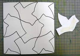 Explore tessellations, symmetry and patterns! Rotated Tesselation Instead Of Sliding The Cutouts Across The Box Rotate To The Next Side Math Art Projects Math Art Classroom Art Projects