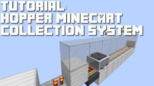 Minecraft Easy Hopper Minecart Collection System Youtube