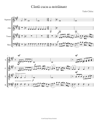 Muntilor cu creasta rara nu lasati straja sa piara }2 ori. Canta Cucu Bata L Vina Sheet Music For Bass Solo Musescore Com