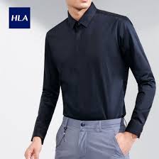 A grandad collar shirt, tapered jogger pants and loafers. Hla Comfortable Long Sleeved Shirt 2020 Spring New Product Posture Pure Color Formal Dress Long Lining Men China Men S Garment And Clothing Price Made In China Com