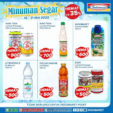 Diskon 50% untuk minuman pilihan. Indomaret Produk Minuman Segar Hemat Hemat Sampai Dengan Facebook