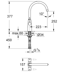 Grohe ambi monobloc 2 handle mixer tap. Grohe Ambi Contemporary 2 Handle Kitchen Sink Mixer Tap With Swivel Spout 30189000