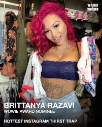 World of Wonder on X: The 2018 WOWIES nominate Brittanya Razavi  (@brittanya187187) for the Peach Emoji Award for hottest Instagram thirst  trap. 🍑 t.co3KcvGsnlLo t.coLNEkL5LUaP  X
