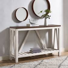 Rustic Charm Can Be Yours When You Add This 52 A Frame Console Table To Your Living Room Entryway Or Hal Entry Console Table Oak Console Table Console Table