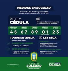 El gobernador mauricio aguilar, en conjunto con los alcaldes del área metropolitana, barrancabermeja y san gil tomaron este jueves varias determinaciones frente a medidas como el pico y cédula y el toque de queda. En Soledad Modifican Pico Y Cedula Mantienen El Toque De Queda Y Extienden La Ley Seca Zona Cero