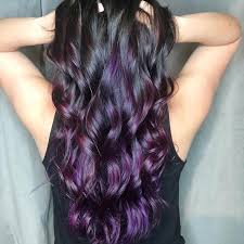 Black hair with brown and burgundy highlights if you have black hair, simply add warm brown and burgundy red highlights to develop a cool and unusual color resembling dark maroon. 50 Great Ideas Of Purple Highlights In Brown Hair May 2020