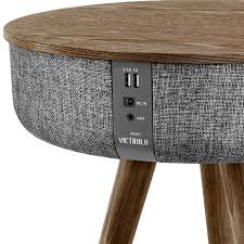 Victrola Bluetooth Wood Speaker Stand With Dual Usb Ports Walmart Com In 2020 Wood Speakers Speaker Table Speaker Stands