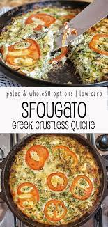 Greek Crustless Quiche Sfougato Recipe Crustless Quiche Brunch Recipes Healthy Summer Recipes
