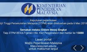 30 julai hingga 5 ogos 2018. Ø¨ÙˆÙ„ØªÙŠÙ† Ø¬ÙˆÙ‡Ø± On Twitter Keputusan Peperiksaan Stpm 2017 Akan Dikeluarkan Pada 6 Mac 2018 Calon Sekolah Boleh Mendapatkan Keputusan Mereka Di Sekolah Masing Masing Pada Tarikh Berkenaan Mulai Jam 12 Tengah Hari Manakala