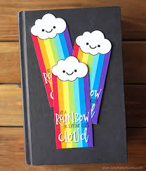free printable rainbow bookmarks artsy fartsy mama