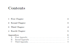 We did not find results for: Table Of Contents Changing The Formatting Of Specific Chapters The Appendices Tex Latex Stack Exchange