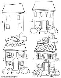 More images for how to draw a haunted house easy » Easy Haunted House Easy Simple House Drawing Novocom Top