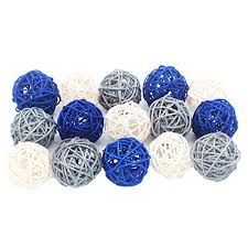 Enjoy free shipping on most stuff, even big stuff. Allheartdesires 15pcs Mixed Navy Blue Gray White Decorative Orbs For Vase Bowl Filler Wicker Rattan Ball Party Christmas Wedding Shower Table Decoration Walmart Canada