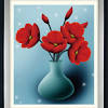 Reserved by follower roses in a vase red pink flowers impasto oil painting original art 10 by 10 inches by dziadziuliagallery. 3