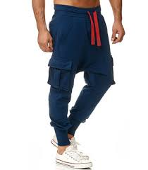 Le sarouel homme est le pantalon hippie typique de la mode ethnique. Jogging Homme Treillis Coupe Sarouel Bleu Marine 19