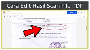 Cara Mengedit Hasil Scan File Pdf Youtube