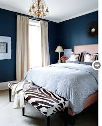 Interior Modern Victorian Rowhouse Style At Home Blue Bedroom Walls Blue Bedroom Design Dark Blue Bedrooms