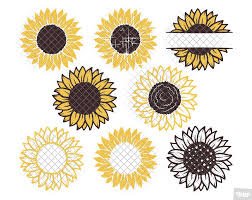 Download Sunflower Svg Bundle Monogram Quotes In Svg Dxf Eps Jpg Png Ohmycuttables