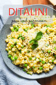 Ditalini Pasta With Peas And Parmesan Posh Plate Recipe Recipes With Ditalini Pasta Pasta With Peas Pasta Dishes