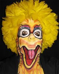Creepy Bird With Big Eyes 473 Oh What A Big Bird Bird Makeup Big Bird Animal Makeup