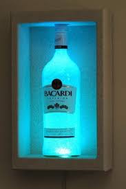 Bacardi Rum Shadow Box Wall Mount Or Tabletop Color Changing Bottle Lamp Bar Light Led Remote Controlled Eco Friendly Bottle Lamp Bottle Bottle Lights