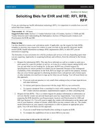 Colocation, cloud pricing and infrastructure experts. 3 Soliciting Bids For Ehr And Hie Rfi Rfb Rfp