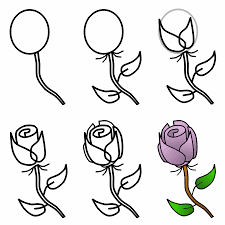 rose drawing flower drawing easy flower drawings roses drawing