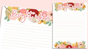 free printable floral notes planner insert mini classic big happy planner a5 lovely planner