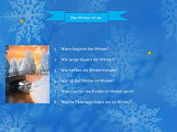 Auf der nordhalbkugel beginnt der herbst im september, südlich des äquators im märz. Der Winter Ist Da Online Presentation