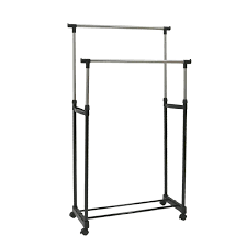 Double Clothes Rail Portable Hanging Garment W Shoe Rack Shelf 12 99 Oypla Stocking The Very Best In Toys Electrical Furniture Homeware Garden Gifts And Much More