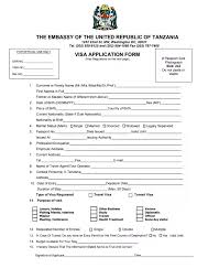 · application form for a new passport to be completed in 2 copies. Tanzania Visa Application Fill Out Printable Pdf Forms Online