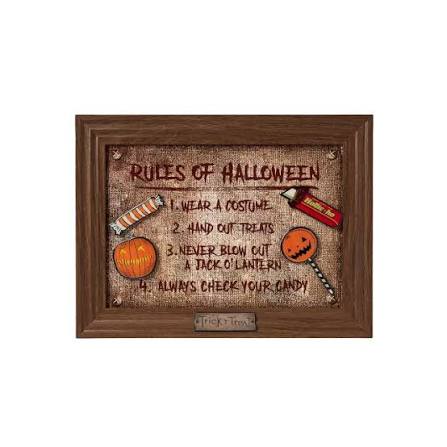 Rules of Halloween Removable Magnets Sign - Trick 'r Treat -  Spirithalloween.com