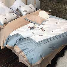 yaoyao bian bed sheet set satin american cotton light luxury pastoral wind quilt simple mass four seasons bed sheet sets bedding sets grey quilt sets bedding