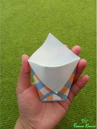 Cara Membuat Wadah Makanan Dari Kertas Kreasi Melipat Kertas Teman Kreasi Di 2020 Wadah Kertas Buatan Tangan