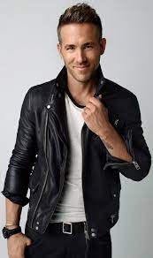 Ryan Reynolds Ryan Reynolds Mens Motorbiker Black Leather Jacket Mensfashionnightout Best Leather Jackets Leather Jacket Black Leather Jacket Men