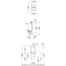 Nog meer starck, nog voordeliger: Duravit Starck 3 Urinal Zulauf Von Hinten Megabad