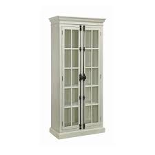 The finish is white, quite distressed for a boldly defined vintage look. 2 Door Tall Cabinet Antique White Walmart Com Walmart Com