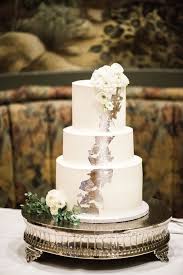 Silver Leaf Wedding Cake Silver Wedding Cake Cool Wedding Cakes Tiered Wedding Cake