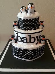 Just Popping In For Inspiration You Don T Have To Go With These Ideas Or Themes Penguin Baby Showers Baby Penguins Baby Diapers
