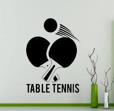 Table Tennis Logo Wall Sticker Sports Ping Pong Vinyl Decal Etsy In 2020 Wall Stickers Sports Table Tennis Logo Wall