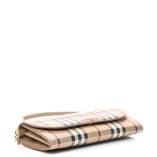 Burberry piccolo haymarket check wallet 016. Burberry Haymarket Check Henley Wallet On Chain Mid Camel 539432 Fashionphile