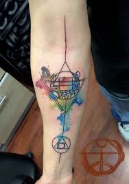 Hanami watercolor geometric mandala temporary tattoo. Solar System Tattoo Ideas Geometry Tattoo Geometric Tattoo Meaning Watercolor Compass Tattoo