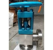 UNS S31803 Angle Choke Valve, 4 Inch, DN100, 1500 LB, Lever