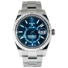 Rolex Sky Dweller Oyster Perpetual Blue Dial Stainless Steel 42mm 326 Shreve Crump Low