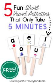 The vowels song by scratch garden teaches the different pronunciation of long vowels and short vowels in the english language. 5 Fun Short Vowel Activities That Only Take 5 Minutes Learning At The Primary Pond