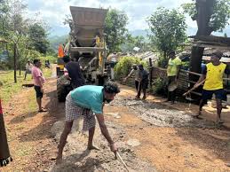 After no government response for a long time, labour colony residents in Kudremukh  repair road themselves - The Hindu